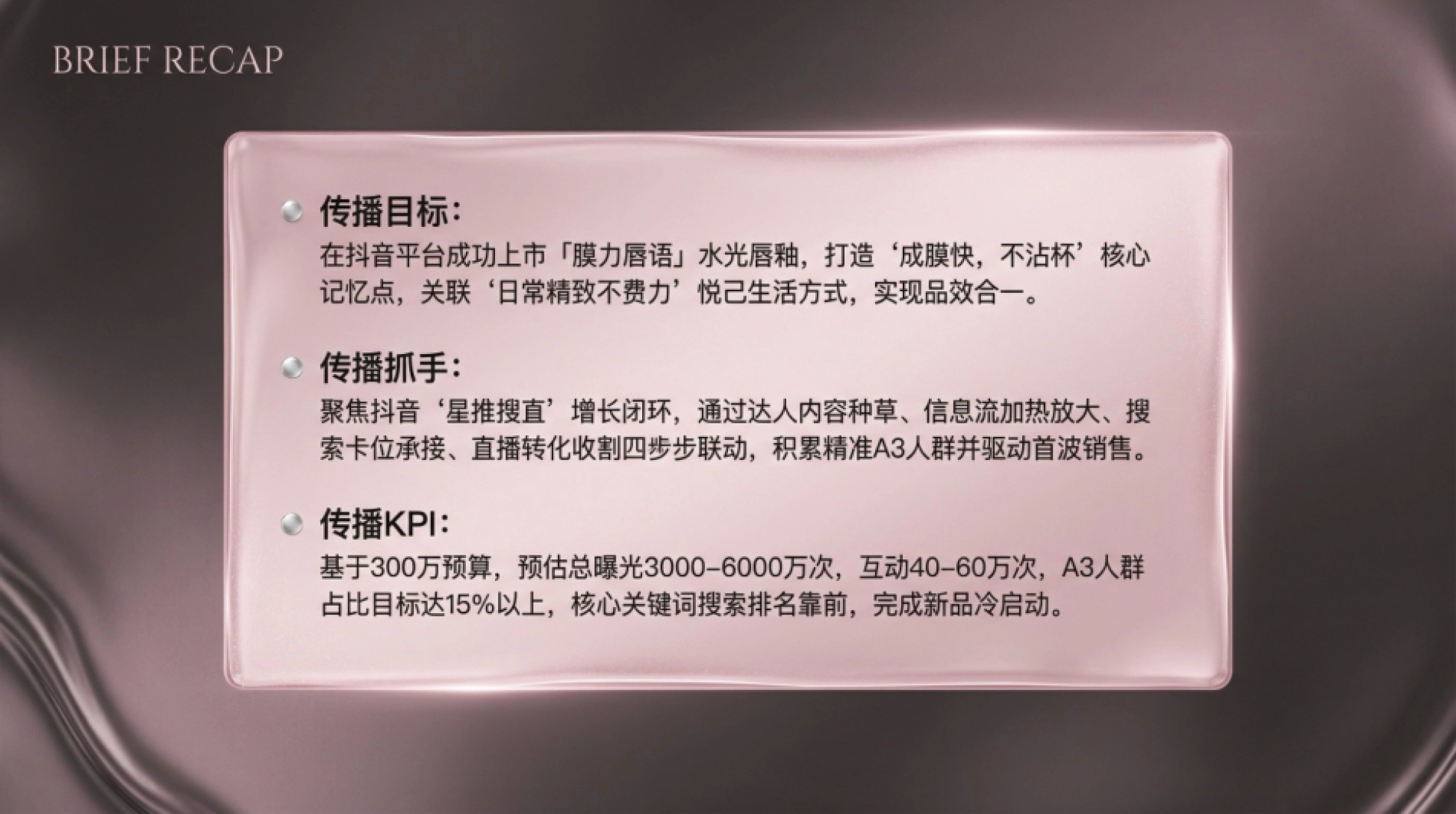 LOVINGMYSELF水光唇釉抖音整合营销方案.pdf_第3页